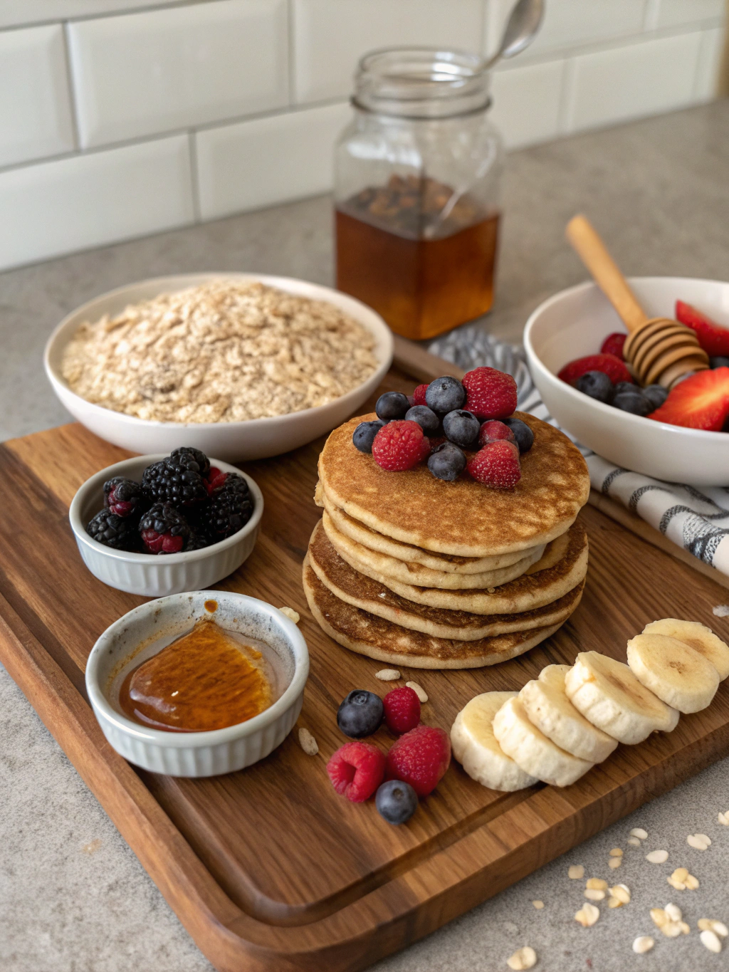 Healthy Oatmeal Pancakes ingredients