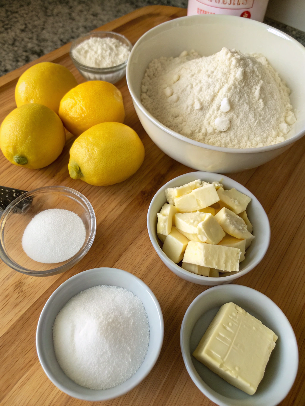 Lemon Crinkle Cookie Ingredients